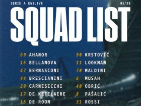 亚特兰大战尤文名单：斯卡尔维尼、扎莱夫斯基缺阵，CDK回归