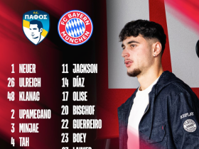 拜仁客战帕福斯大名单：凯恩领衔，雅克松、迪亚斯在列