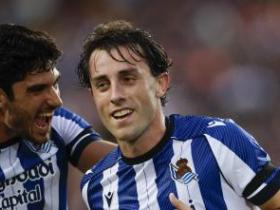 攻破巴萨球门，奥德里奥索拉结束了1350天的进球荒