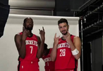 算三巨头吗？火箭官方晒视频：杜兰特、阿门、申京拍摄定妆照