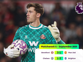 英超第6轮仅桑德兰完成零封，上次完成单轮次零封的是利物浦