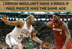 皮尔斯再现争议言论！称若与詹姆斯同龄后者拿不到四冠获塔图姆点赞