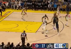 反击开始？保罗推转换抛传小卡后者三分利落出手直接命中