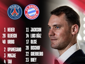 拜仁欧冠战巴黎大名单：凯恩领衔，诺伊尔、卡尔在列