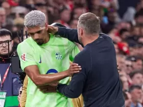 每体：阿劳霍大概率将在周中欧冠继续首发，加西亚代替孔德