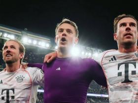 当选对阵巴黎全场最佳，诺伊尔社媒庆祝胜利：团队👊